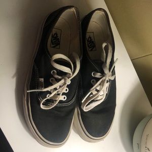 Vans black canvas worn but in great shape, says kids but fit me